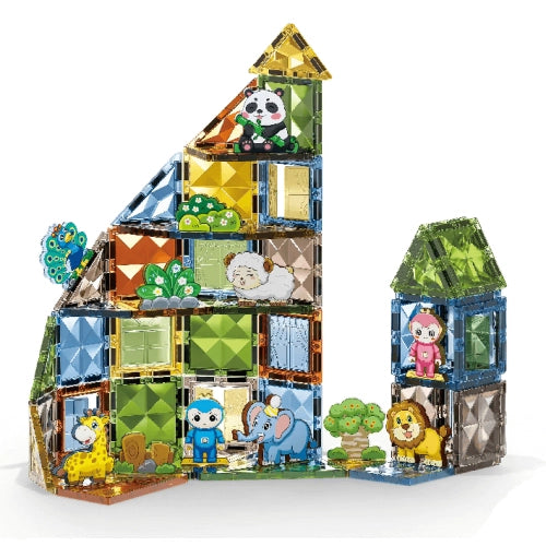 Магнитен конструктор за деца ZOO park с 82 части и фигурки by SONNE