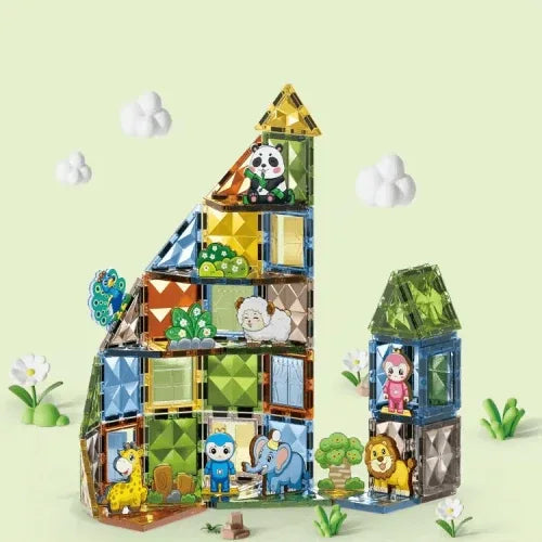 Магнитен конструктор за деца ZOO park с 82 части и фигурки by SONNE