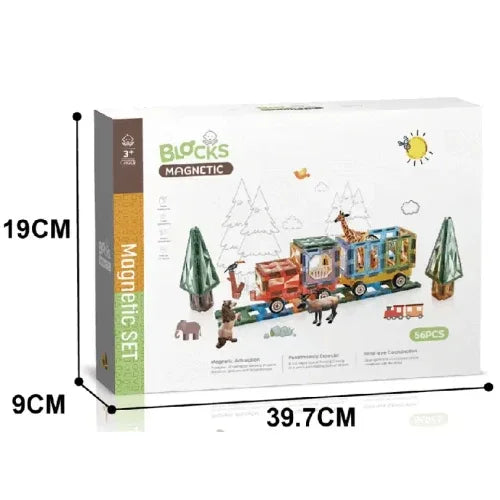 Детски магнитен конструктор Paws с фигурки и 56 части by SONNE