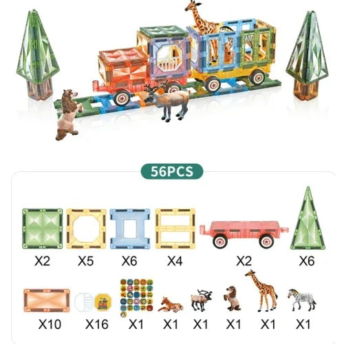 Детски магнитен конструктор Paws с фигурки и 56 части by SONNE