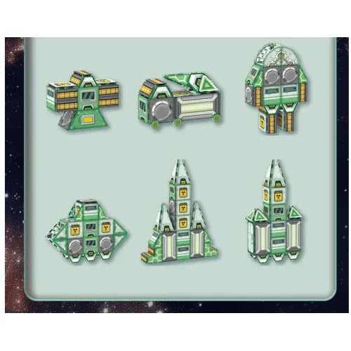 Забавен детски магнитен конструктор с 66 части Space trips