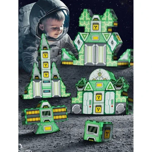 Забавен детски магнитен конструктор с 66 части Space trips
