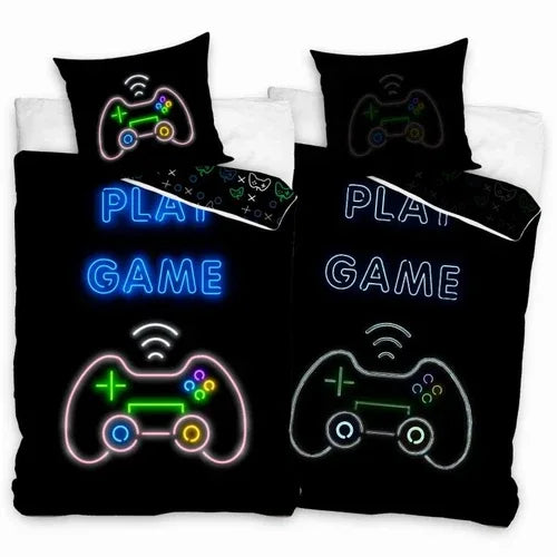 Детски светещ спален комплект Play Game - 2 части калъфка 65X65 by SONNE