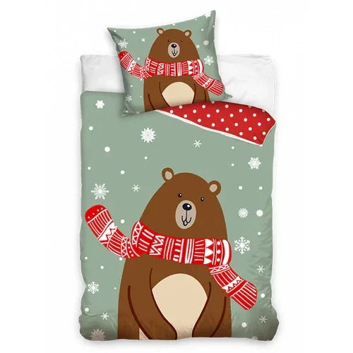 Коледен спален комплект Brown Bear двулицев - 2 части by SONNE