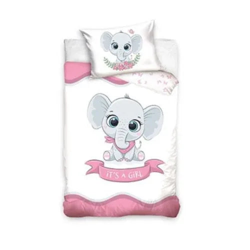 Бебешки спален комплект Little Elephant Pink - 2 части by SONNE