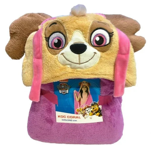 Детско одеяло с 3D качулка Скай Paw Patrol 110X140 cм by SONNE