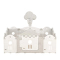 Бебешка ограда за безопасна игра Baby House бял + сив цвят by SONNE