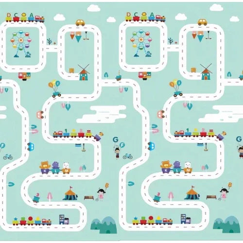 Детска кошара JumpiPlay с килим 120x120 см с безопасна зона by SONNE