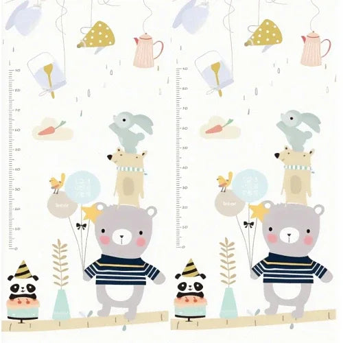 Забавна CosmoBear Yard – бебешка кошара 120x120 см с килим by SONNE