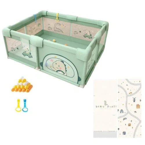 Удобна ZoomieBox – бебешка кошара 120x120 см зелена by SONNE