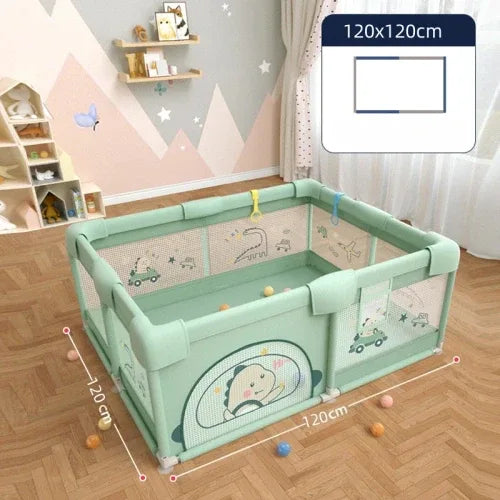 Удобна ZoomieBox – бебешка кошара 120x120 см зелена by SONNE