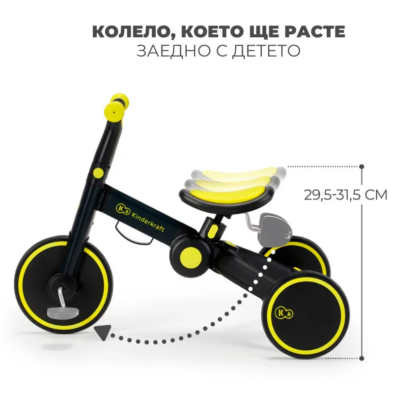Kinderkraft триколка 3в1 4TRIKE yellow by KinderKraft