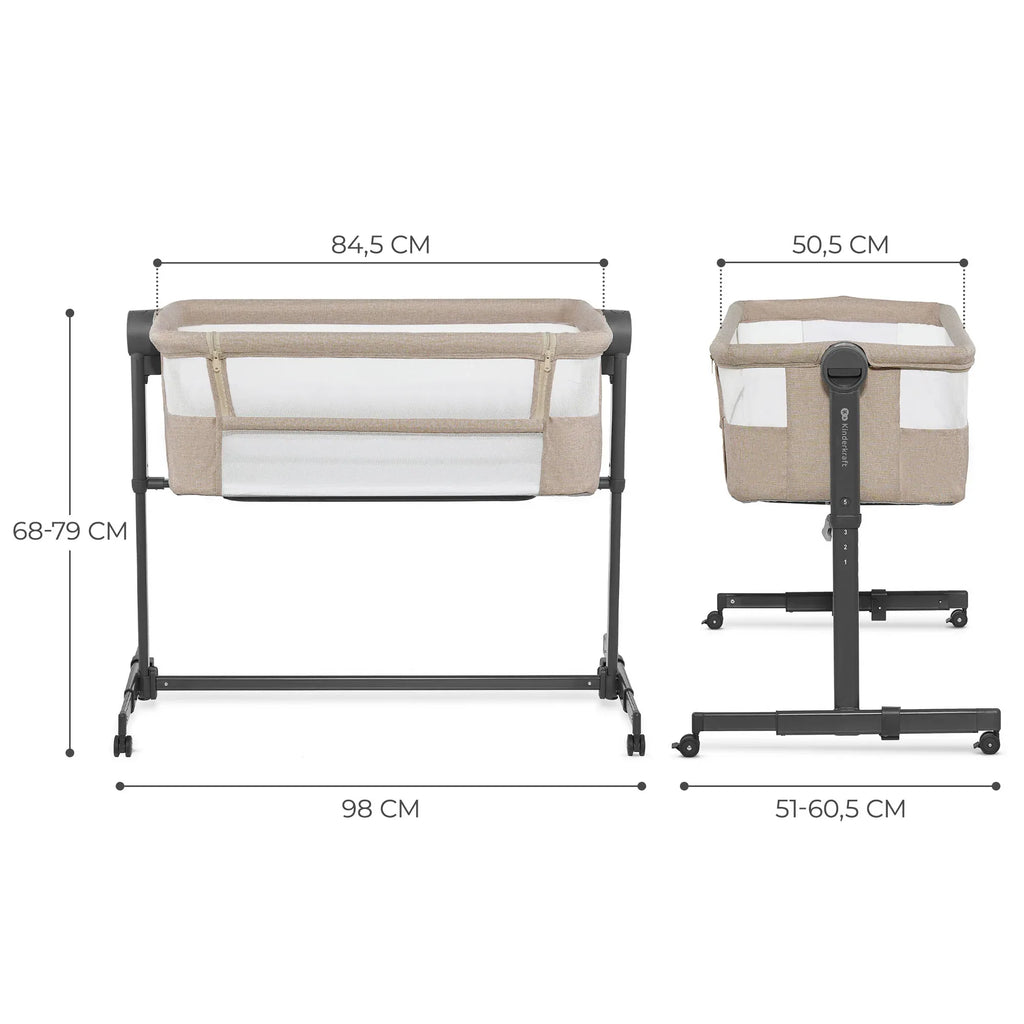 KinderKraft NESTE UP 2 бебешка кошара BEIGE by KinderKraft