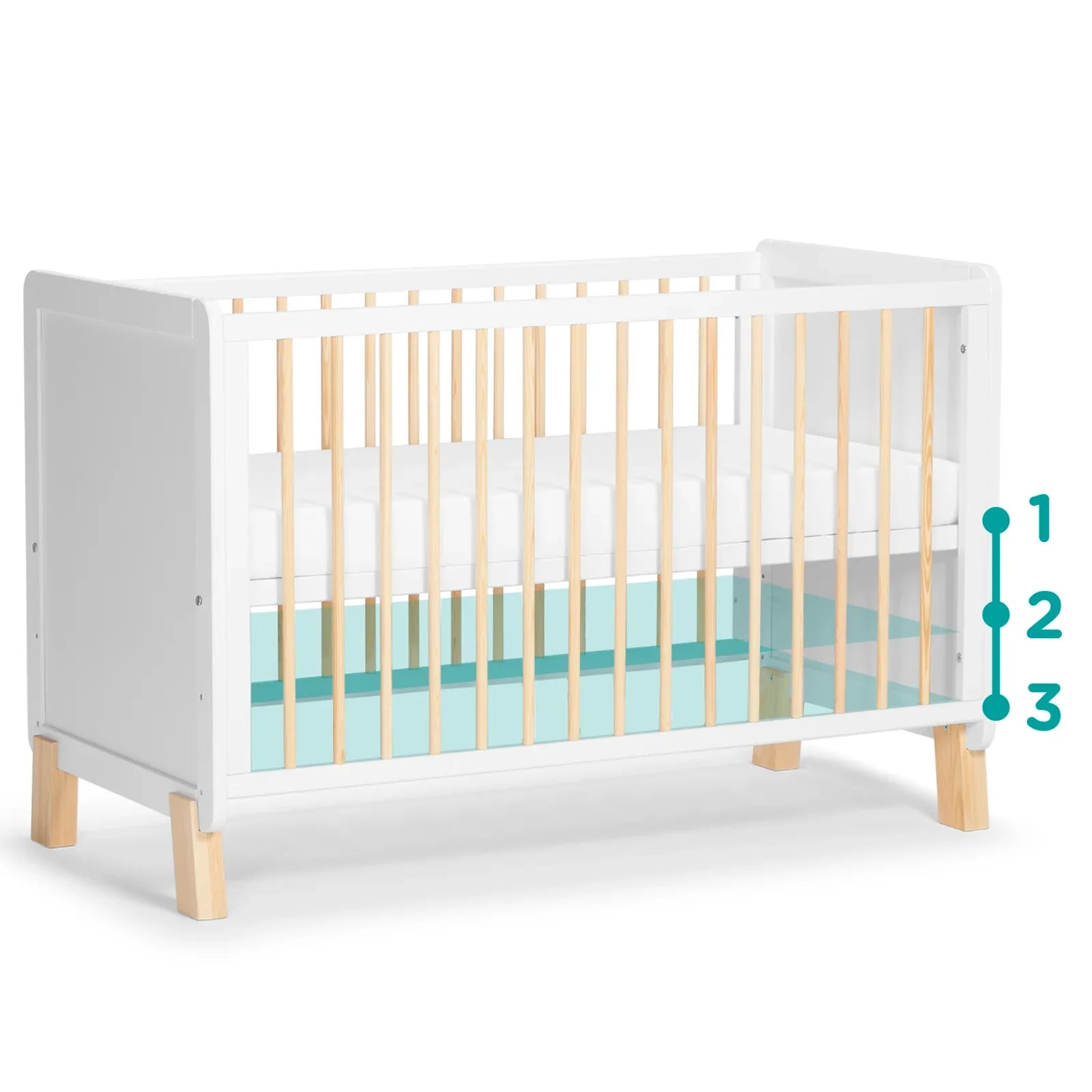 Kinderkraft NICO креватче бяло БЕЗ МАТРАК by KinderKraft