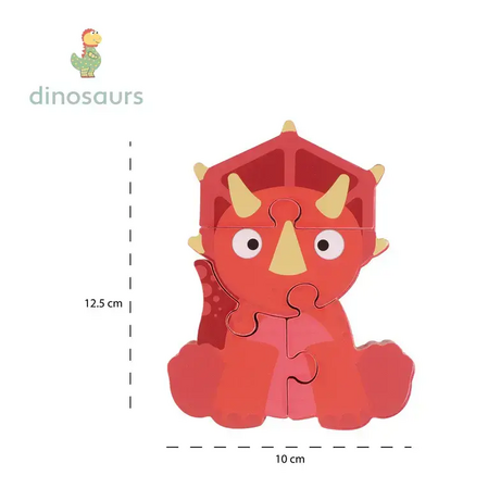 Дървен пъзел- трицераптор by Orange Tree Toys