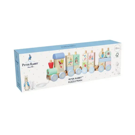 Дървен влак за нанизване - Peter Rabbit™ Radish Express by Orange Tree Toys