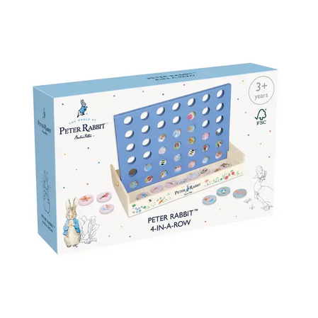 Дървена настолна игра, 4 подред, Peter Rabbit by Orange Tree Toys