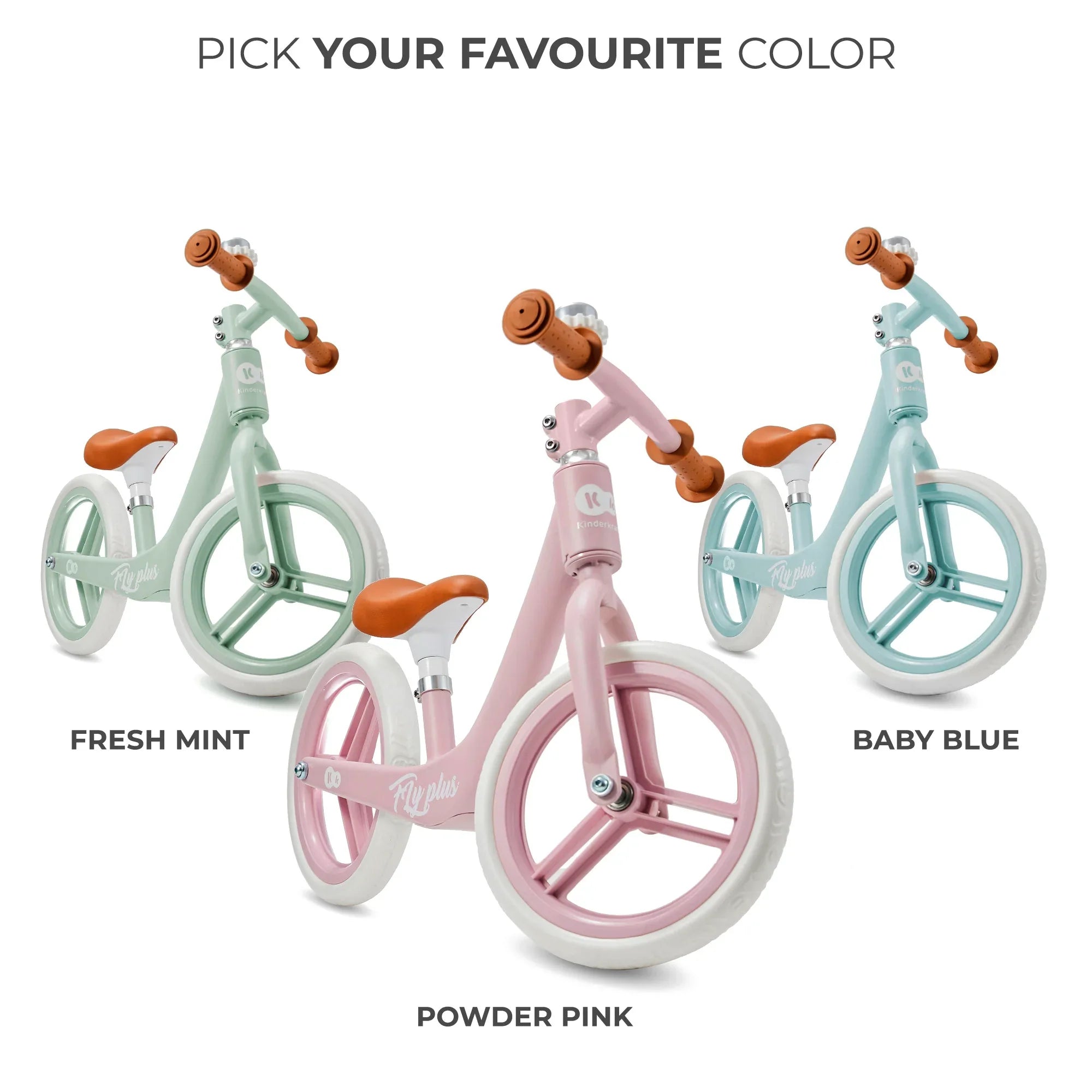 Kinderkraft FLY PLUS колело за баланс BABY BLUE by KinderKraft