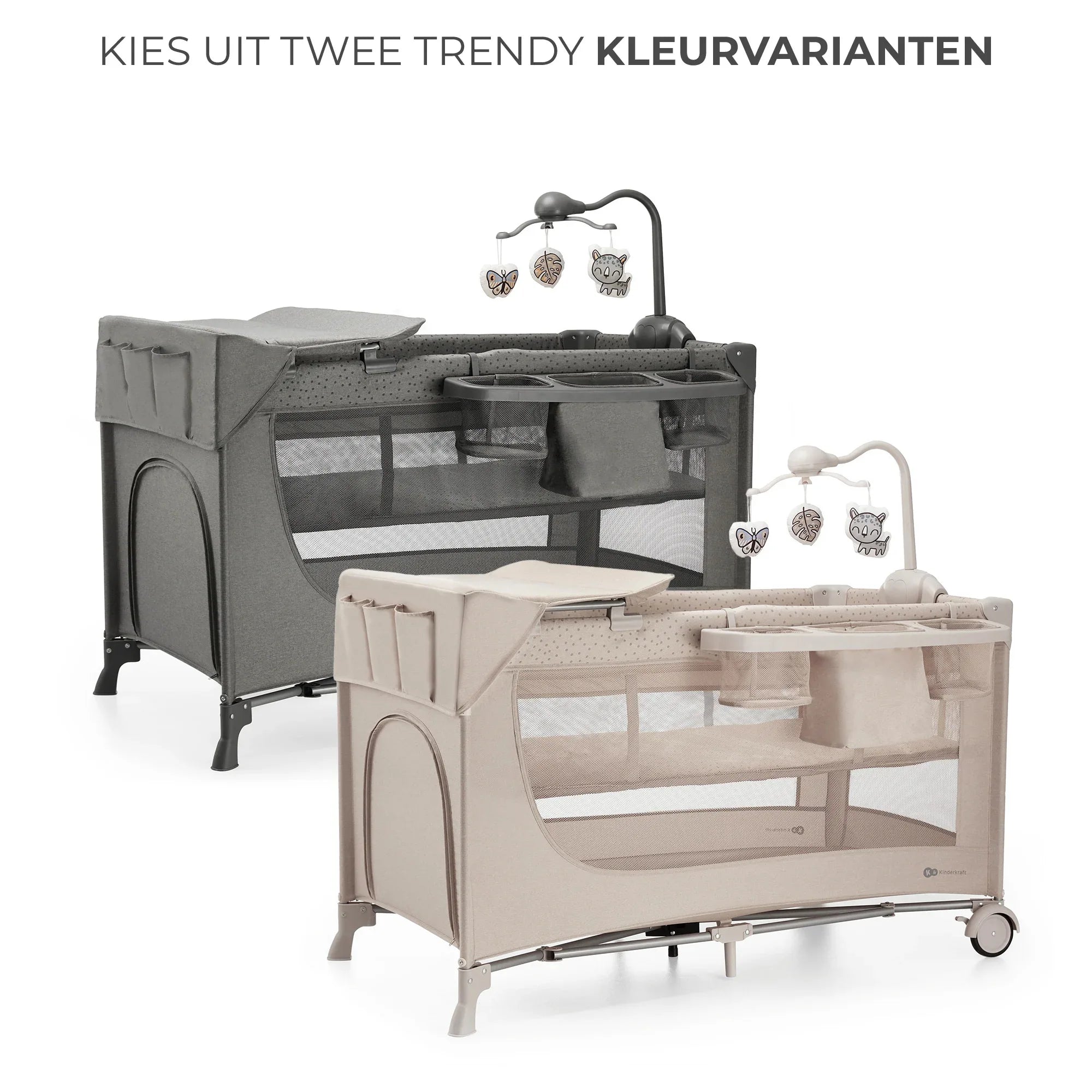 Kinderkraft JOY FULL 2 бебешка кошара с аксесоари DARK GREY by KinderKraft