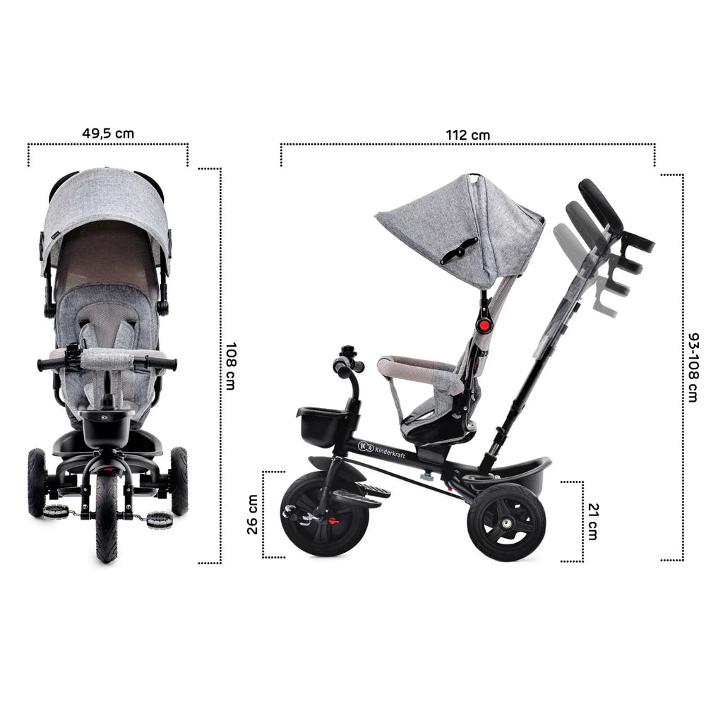 KinderKraft AVEO LIGHT GREY триколка KRAVEO00LGR0000 by KinderKraft