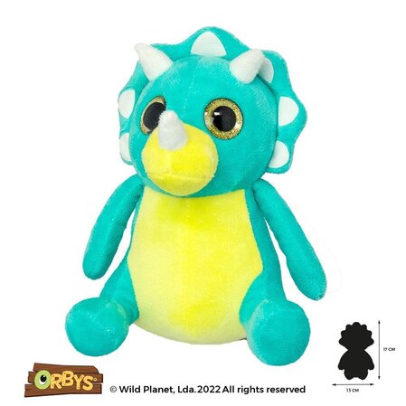 Плюшена играчка, Трицератопс 17см Wild Planet by Wild Planet