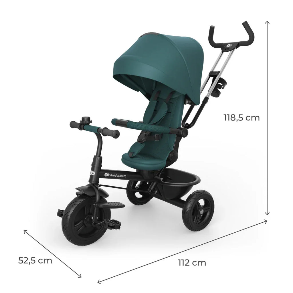 KinderKraft ASTON 2 PLUS триколка ЗЕЛЕНА by KinderKraft