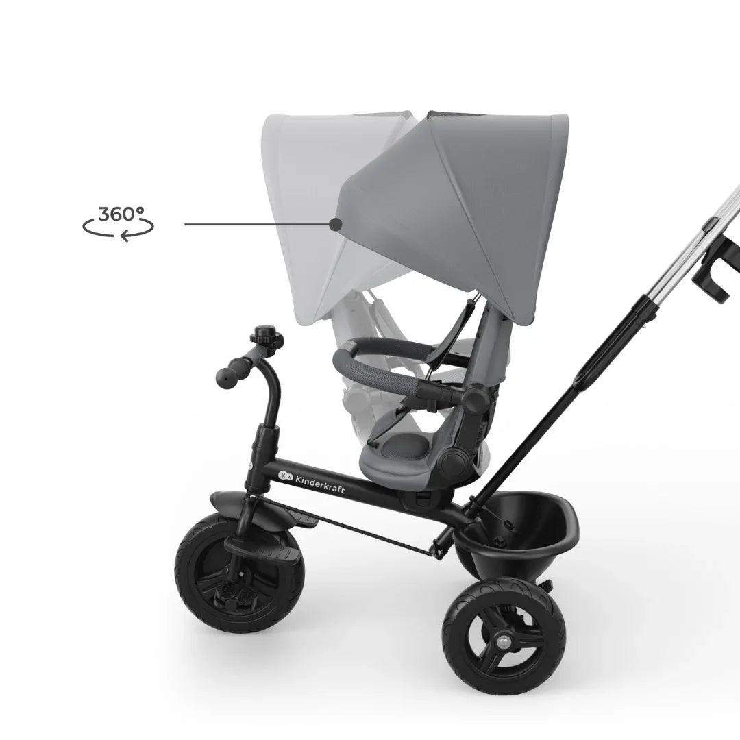 KinderKraft ASTON 2 PLUS триколка СИВА by KinderKraft