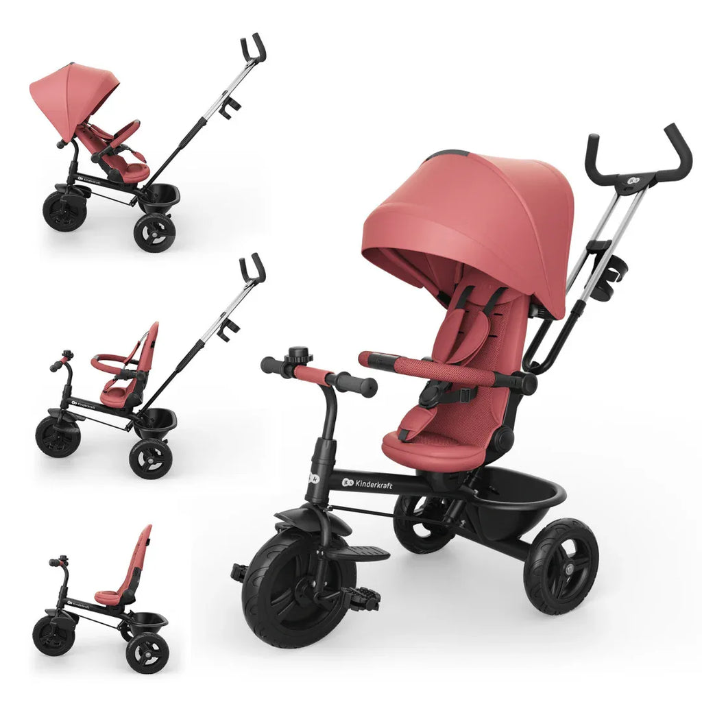 KinderKraft ASTON 2 PLUS триколка РОЗОВА by KinderKraft