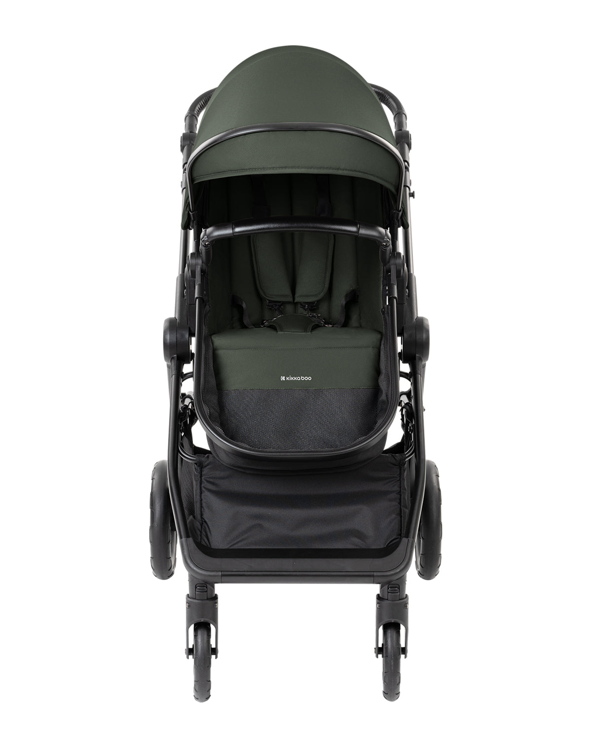 Комбинирана количка 3в1 с кош за новородено Ava Army Green by Kikkaboo