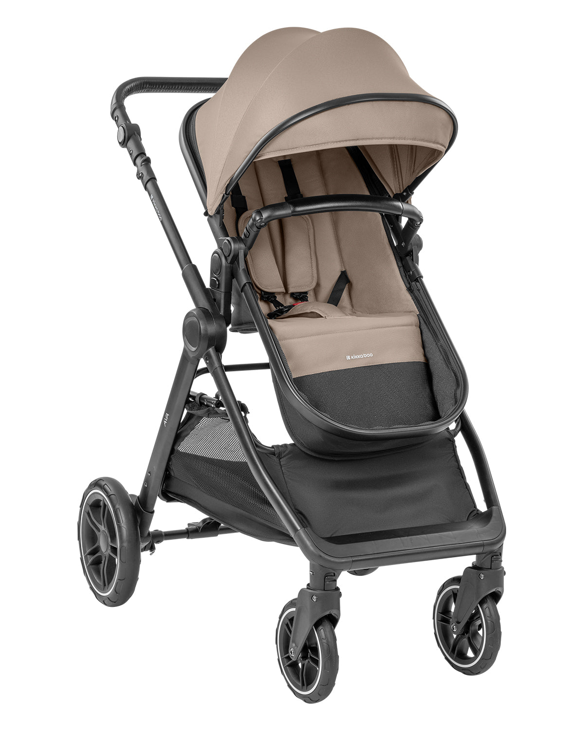 Комбинирана количка 3в1 с кош за новородено Ava Beige by Kikkaboo