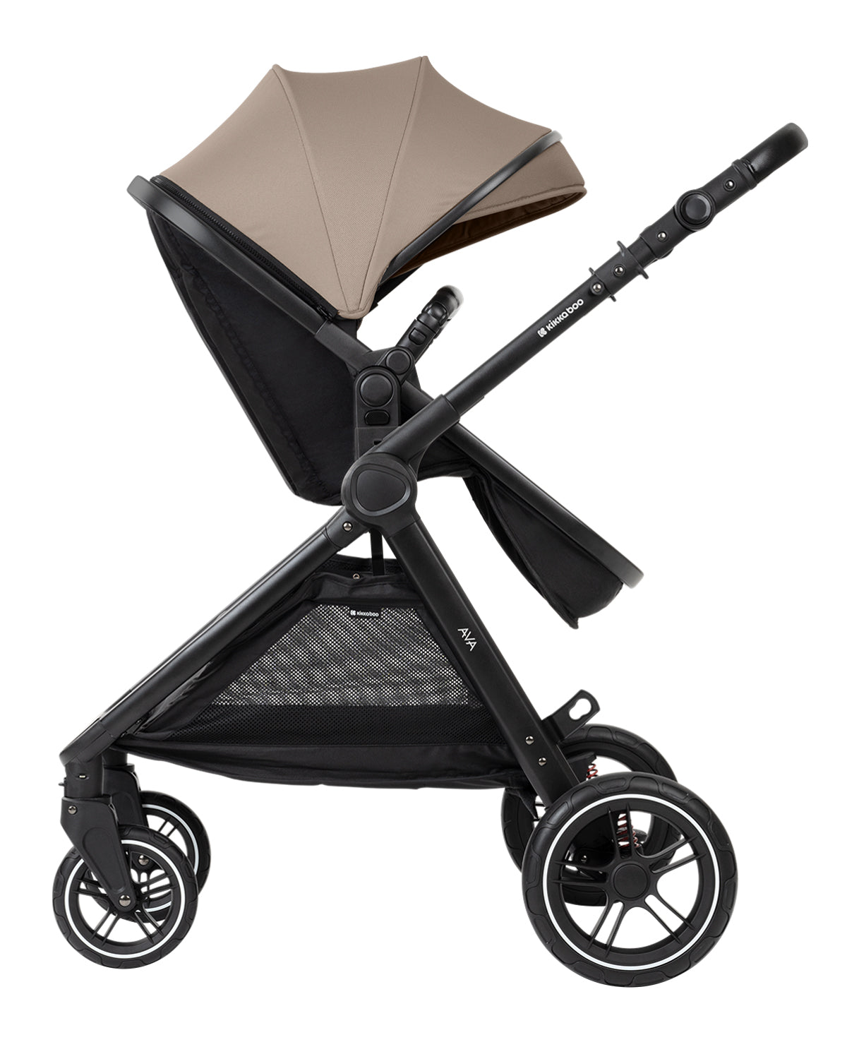 Комбинирана количка 3в1 с кош за новородено Ava Beige by Kikkaboo