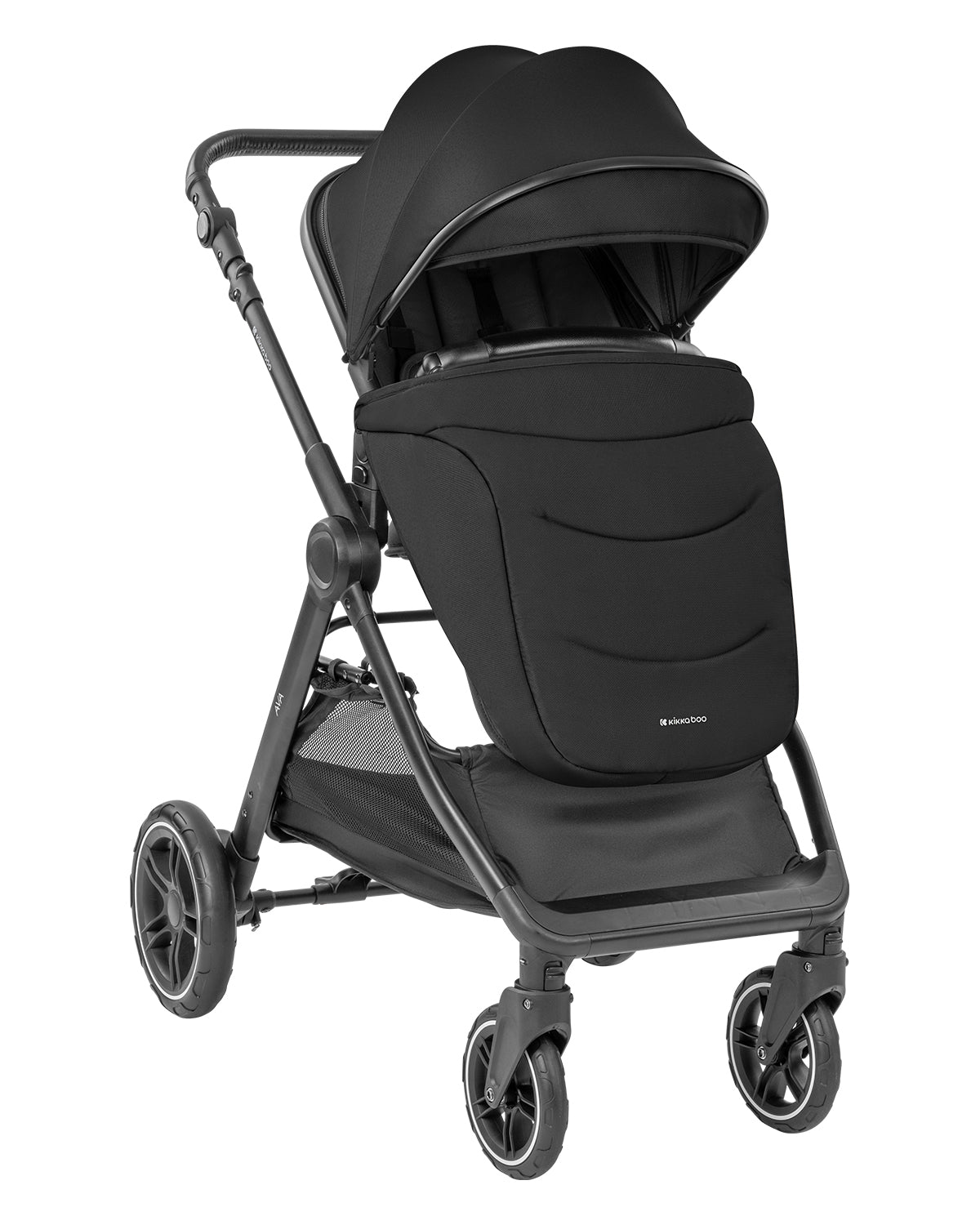 Комбинирана количка 3в1 с кош за новородено Ava Black by Kikkaboo