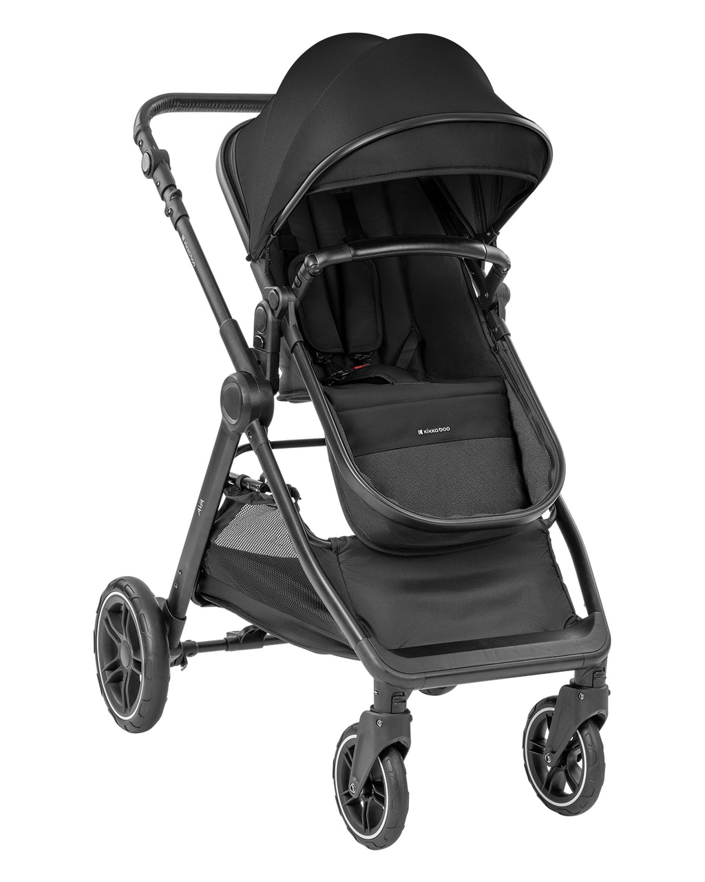 Комбинирана количка 3в1 с кош за новородено Ava Black by Kikkaboo