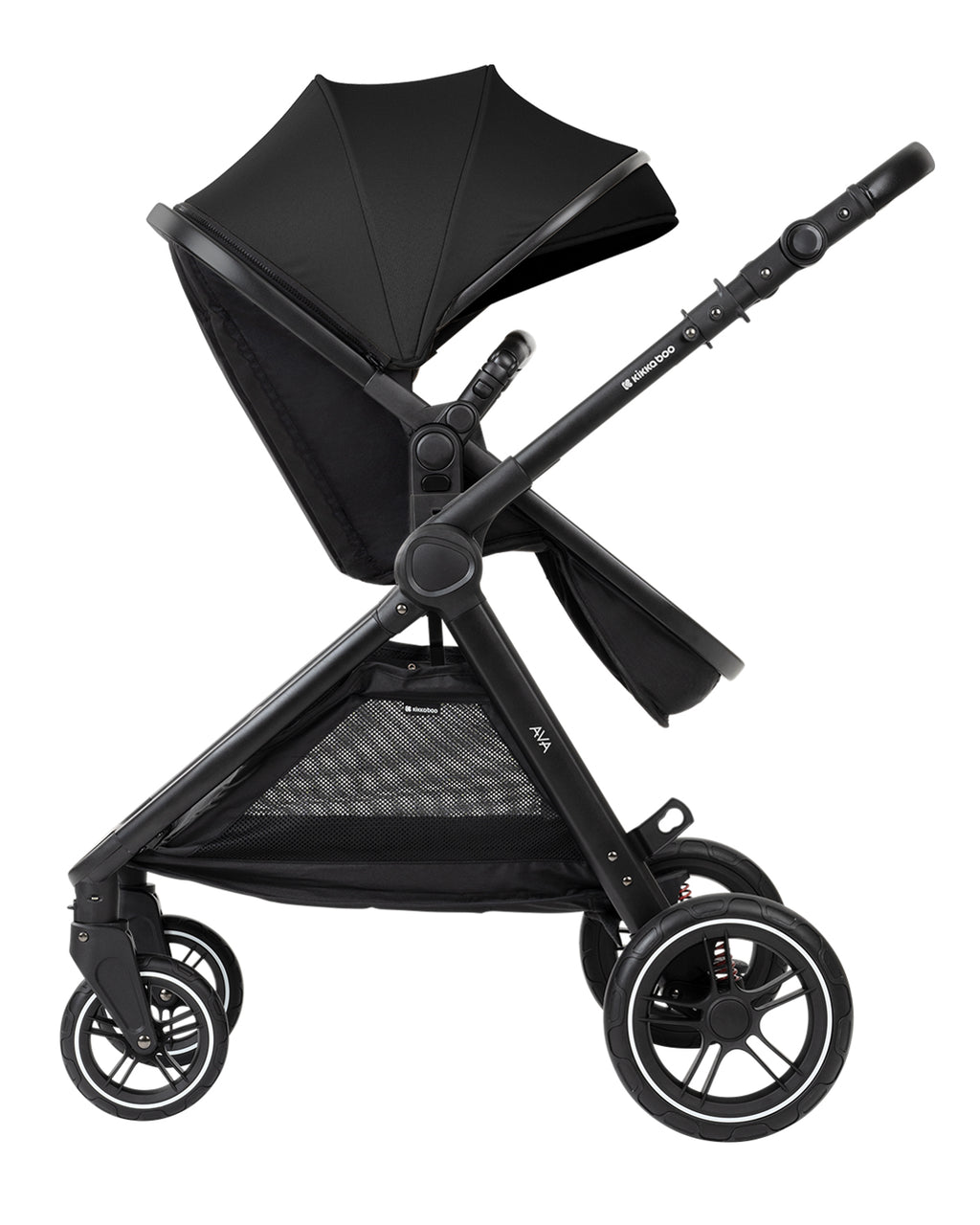 Комбинирана количка 3в1 с кош за новородено Ava Black by Kikkaboo