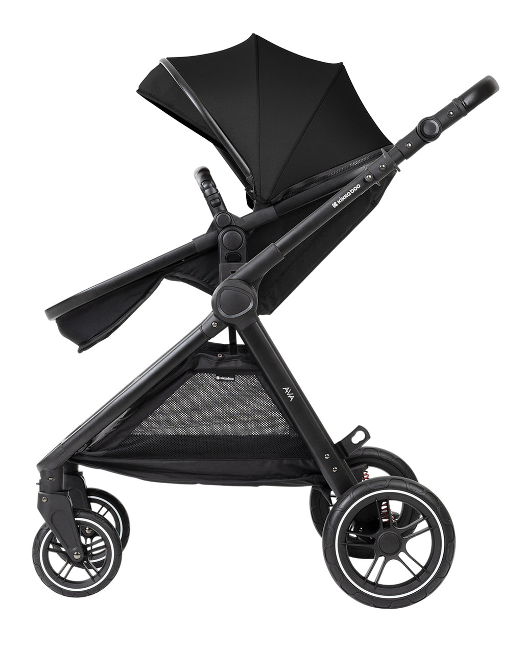 Комбинирана количка 3в1 с кош за новородено Ava Black by Kikkaboo