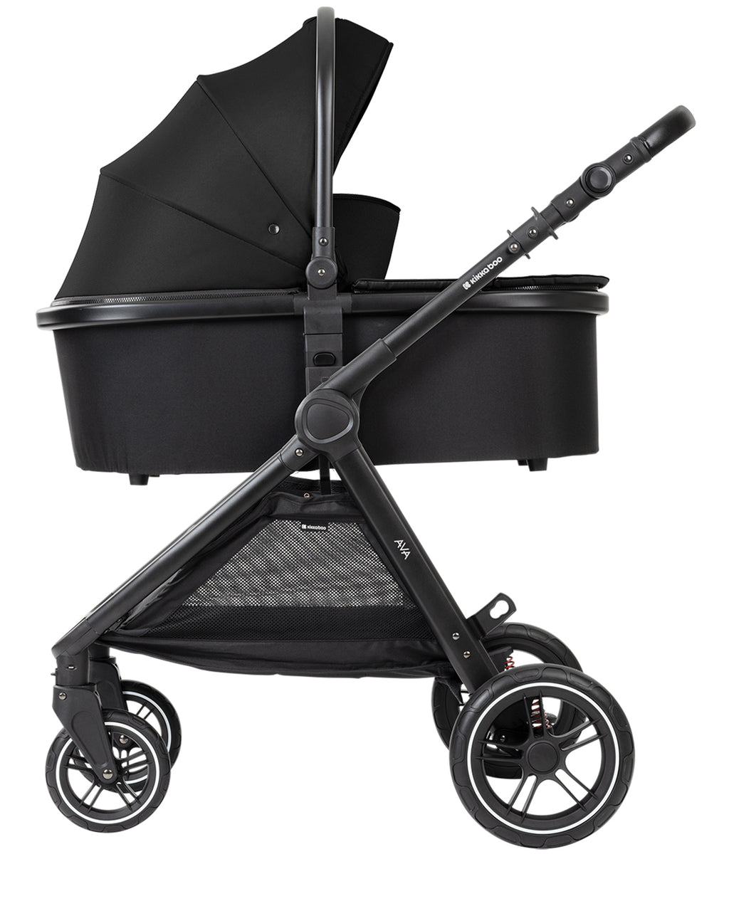 Комбинирана количка 3в1 с кош за новородено Ava Black by Kikkaboo