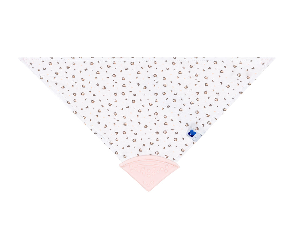 Лигавник-бандана с чесалка Savanna Pattern Pink by Kikkaboo