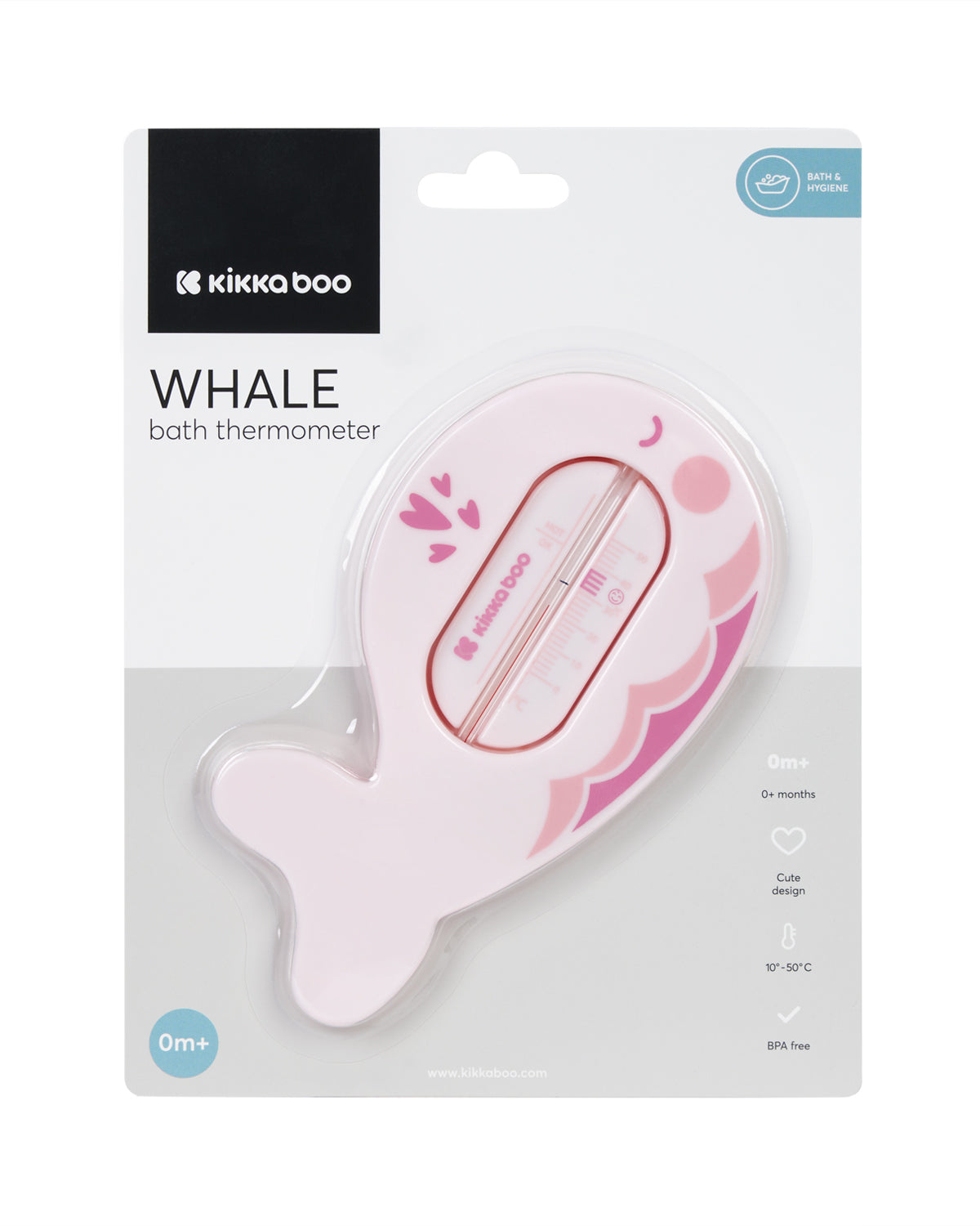 Термометър за вода Whale Pink by Kikkaboo