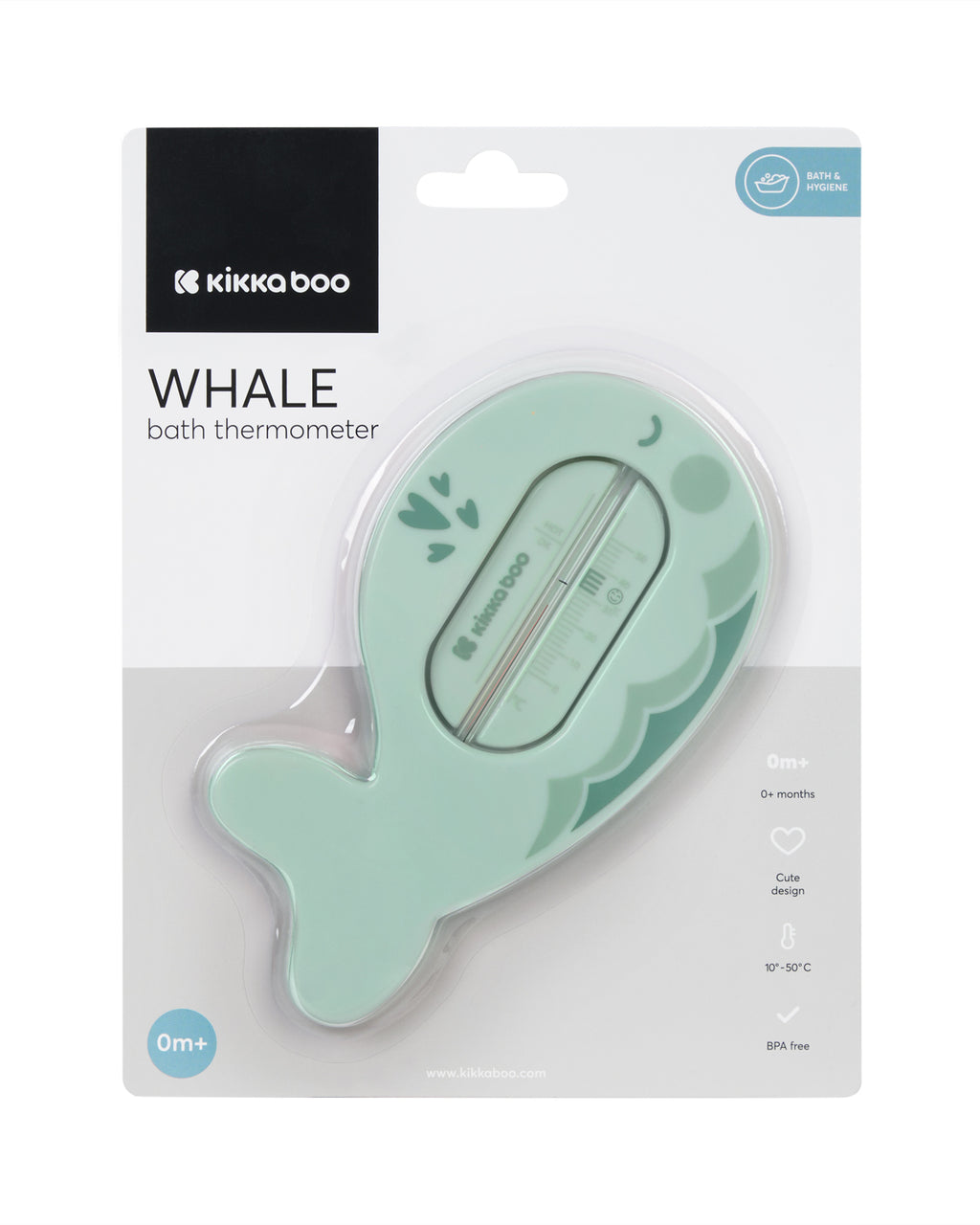 Термометър за вода Whale Mint by Kikkaboo