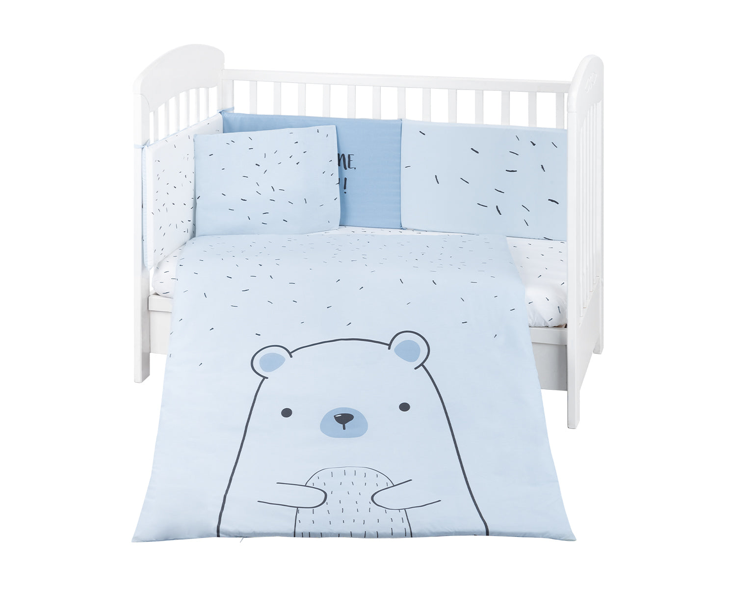 Бебешки спален комплект 6 части 70/140 Bear with me Blue by Kikkaboo