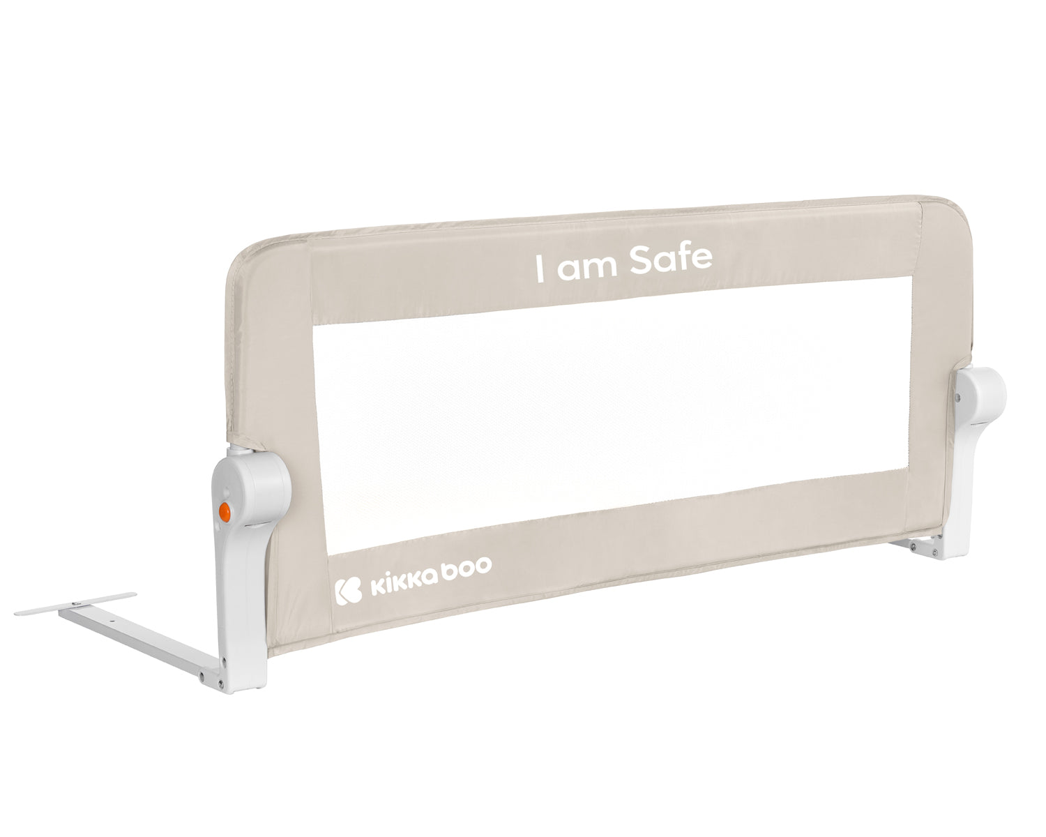 Предпазна преграда за легло I am safe 102см Beige by Kikkaboo