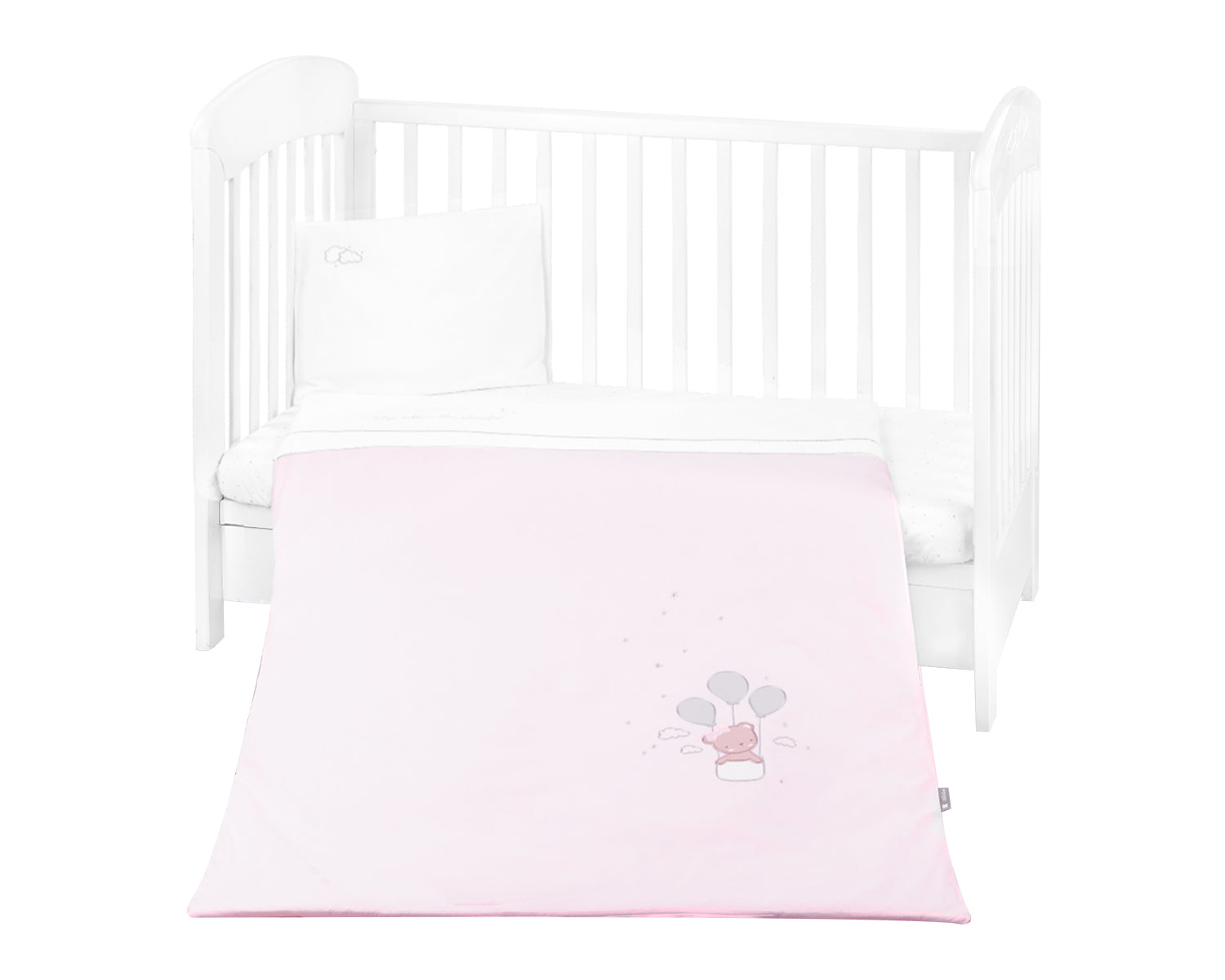Бебешки спален комплект с бродерия 3 части Dream Big Pink by Kikkaboo