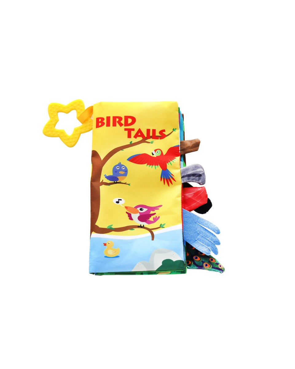 Образователна текстилна книжка с чесалка Bird tails by Kikkaboo
