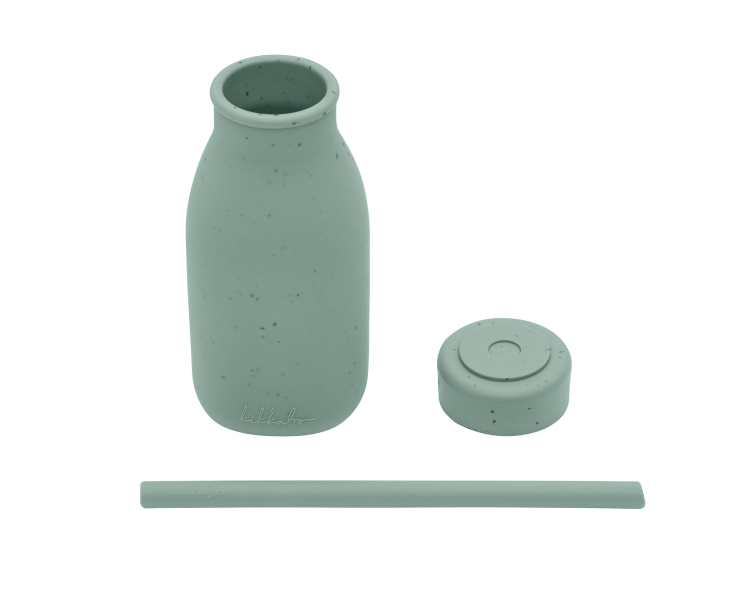 Шише със сламка Platinum Silicone Sage by Kikkaboo