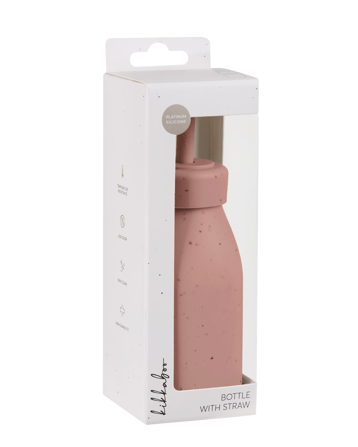 Шише със сламка Platinum Silicone Blush by Kikkaboo