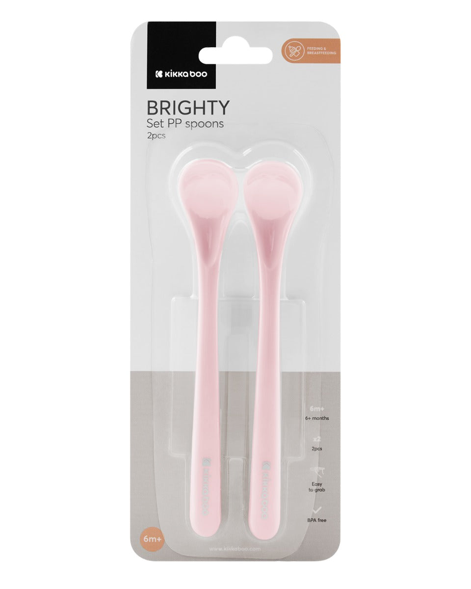 Сет РР лъжици 2 бр Brighty Pink by Kikkaboo