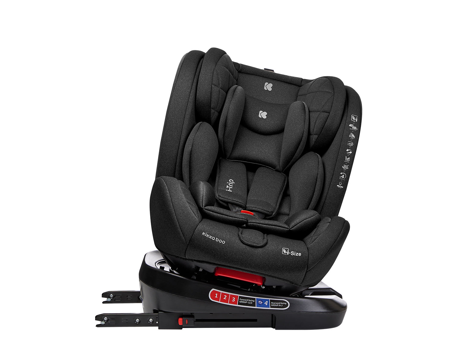 Стол за кола 40-150 см i-Trip i-SIZE Black by Kikkaboo