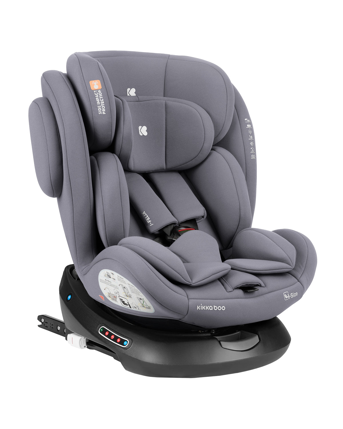 Стол за кола 40-150 см i-Felix i-SIZE Light Grey by Kikkaboo