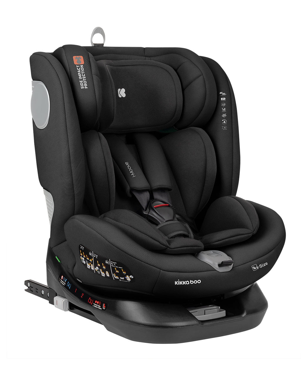 Стол за кола 40-150 см i-Moove i-SIZE Black by Kikkaboo