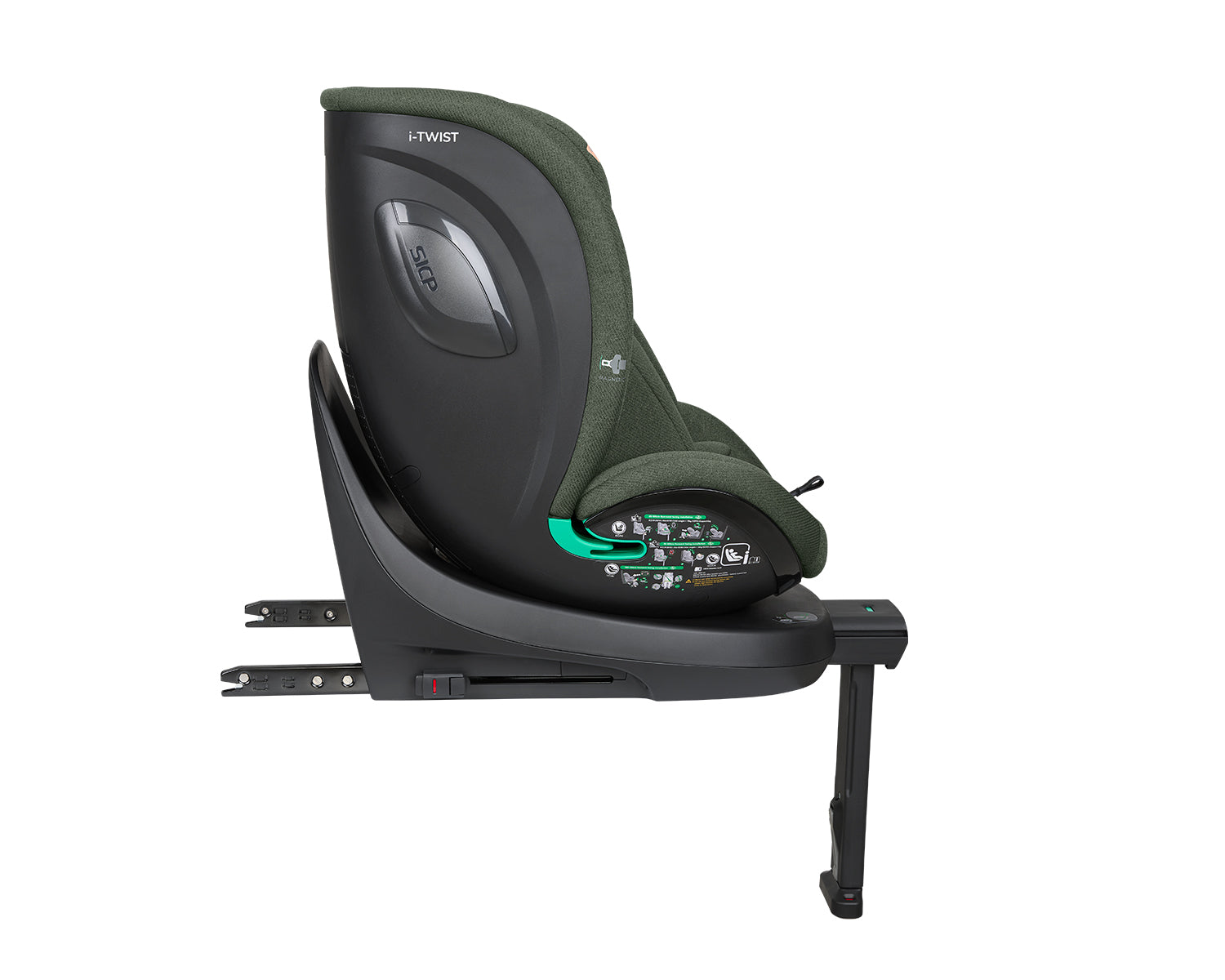 Стол за кола 40-150 см i-Twist i-SIZE Army Green by Kikkaboo